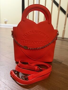 Orange Heart Tote